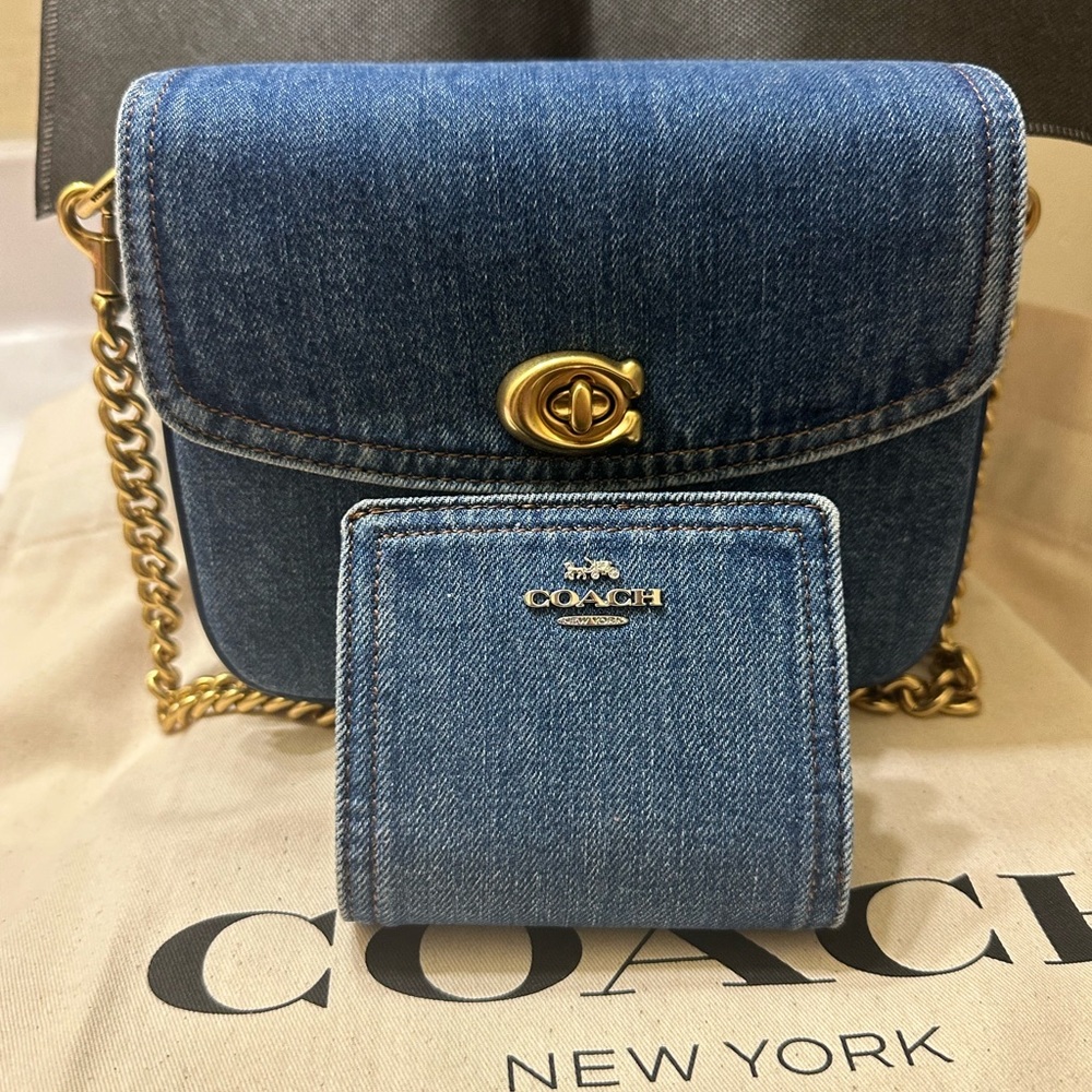 Coach Denim Snap Wallet